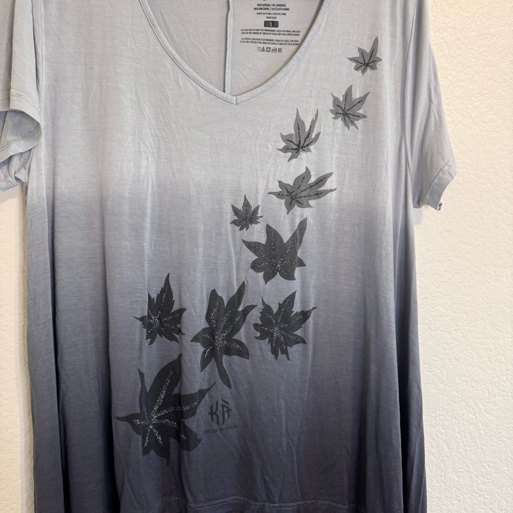 Cirque Du Soleil KA Leaf Print Tunic Top - L - Picture 5 of 9